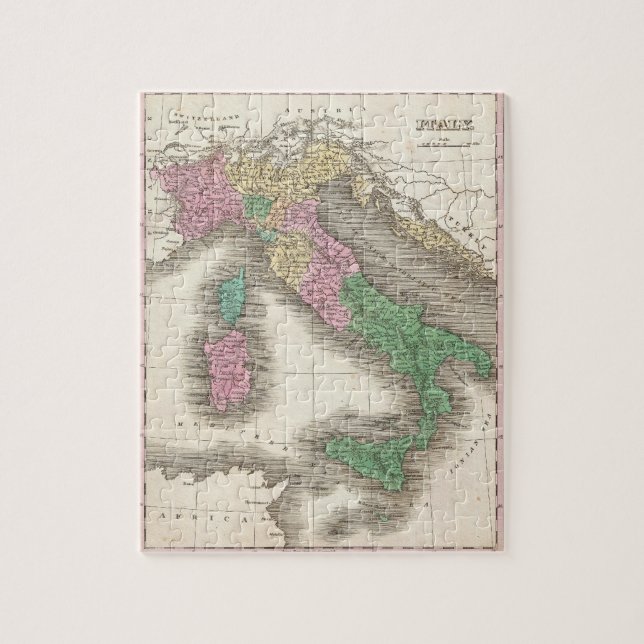 Vintage Map of Italy (1827) Jigsaw Puzzle (Vertical)