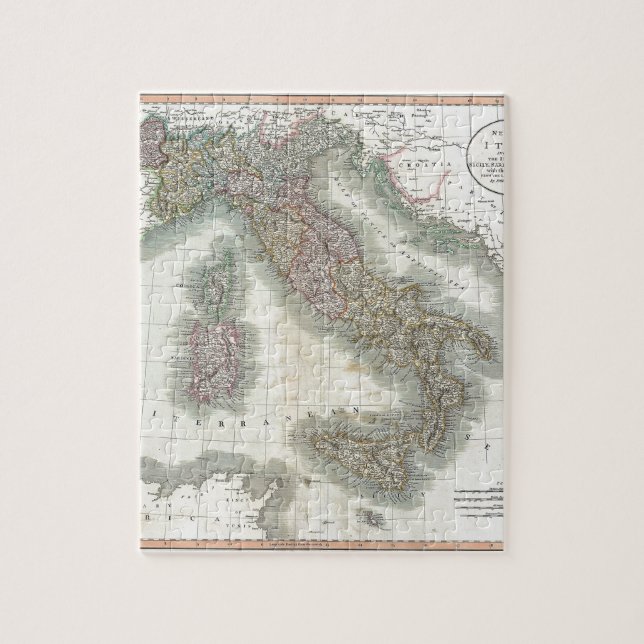 Vintage Map of Italy Jigsaw Puzzle (Vertical)