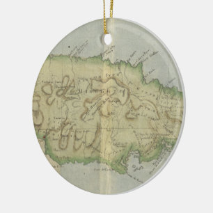Vintage Map of Jamaica (1780) Ceramic Ornament