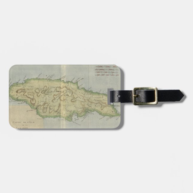 Vintage Map of Jamaica (1780) Luggage Tag (Front Horizontal)
