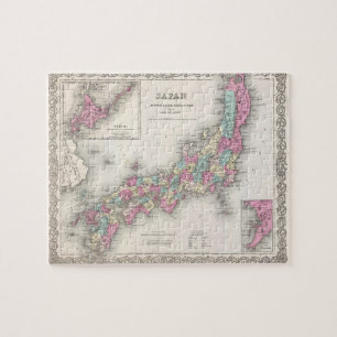 Vintage Map of Japan (1855) Jigsaw Puzzle