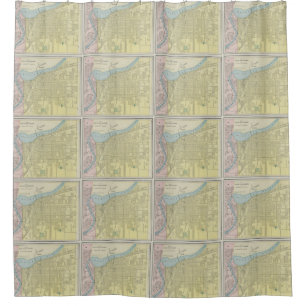 Vintage Map of Kansas City Missouri (1901) Shower Curtain