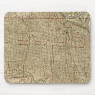Vintage Map of Kansas City Missouri (1935) Mouse Pad