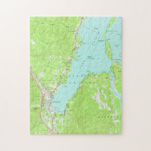 Vintage Map of Lake George New York (1966) Jigsaw Puzzle