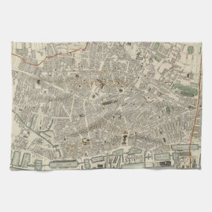 Vintage Map of Liverpool England (1836) Tea Towel