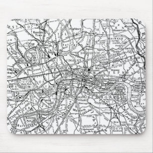 Vintage Map of London England (1911) Mouse Pad