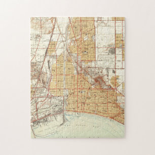 Vintage Map of Long Beach California (1949) 2 Jigsaw Puzzle