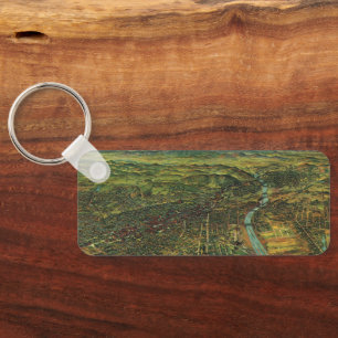 Vintage Map of Los Angeles, California and River Key Ring