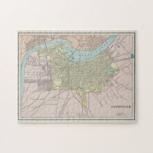 Vintage Map of Louisville KY (1901) Jigsaw Puzzle