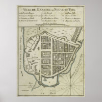 Vintage Map of Lower Manhattan (1764)