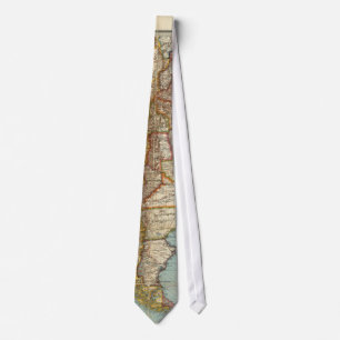 Vintage Map of Lower South America (1914) Tie
