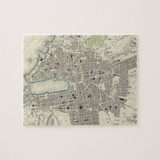 Vintage Map of Marseille France (1840) Jigsaw Puzzle (Horizontal)