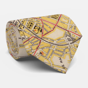 Vintage Map of Marseille France (1917) Tie
