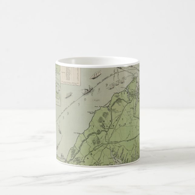 Vintage Map of Marthas Vineyard (1913) Coffee Mug (Center)