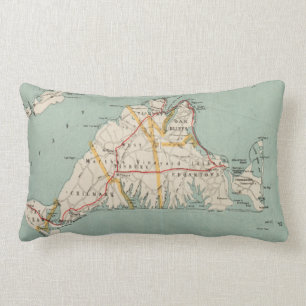 Vintage Map of Martha's Vineyard (1917) Lumbar Cushion