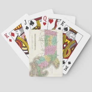 Vintage Map of Massachusetts (1827) Playing Cards