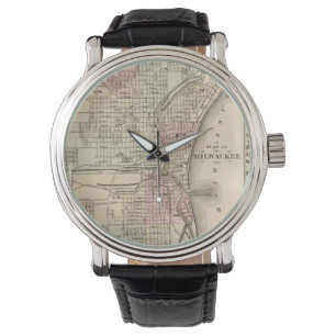 Vintage Map of Milwaukee (1880) Watch