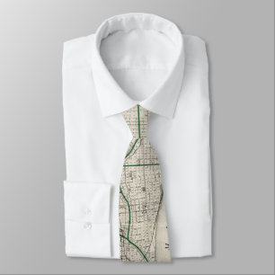 Vintage Map of Milwaukee Wisconsin (1909) Tie