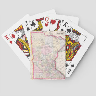 Vintage Map of Minnesota (1864) Playing Cards