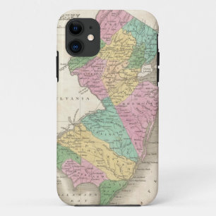 Vintage Map of New Jersey (1827) iPhone 11 Case