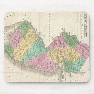 Vintage Map of New Jersey (1827) Mouse Pad
