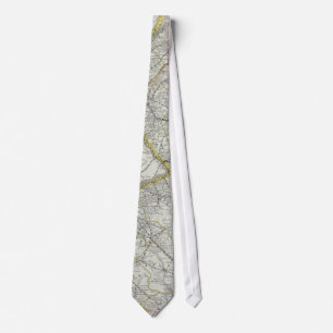 Vintage Map of New Jersey (1889) Tie