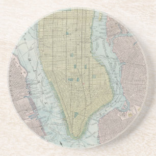 Vintage Map of New York City (1901) Coaster