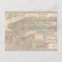 Vintage Map of New York City / Brooklyn