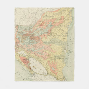 Vintage Map of Nicaragua (1903) Fleece Blanket