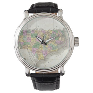 Vintage Map of North Carolina (1827) Watch