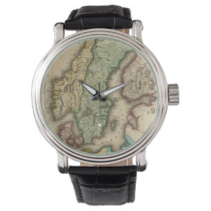 Vintage Map of Norway and Sweden (1831) Watch