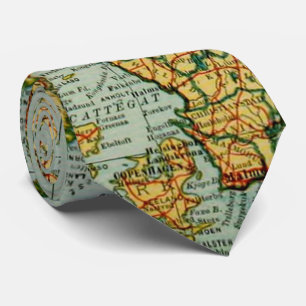 Vintage Map of Norway and Sweden (1921) Tie