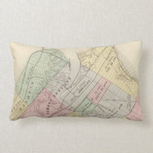 Vintage Map of Oakland California (1878) Lumbar Cushion