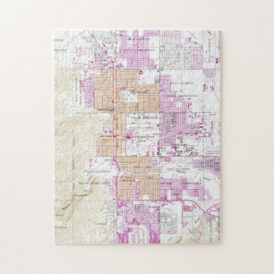 Vintage Map of Palm Springs California (1957) Jigsaw Puzzle