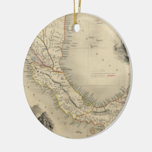 Vintage Map of Panama (1851) Ceramic Ornament
