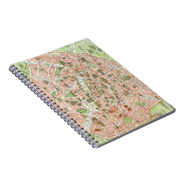 Vintage Map of Paris (1920) Notebook (Right Side)