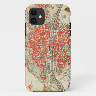 Vintage Map of Paris France (1721–1774) iPhone 11 Case