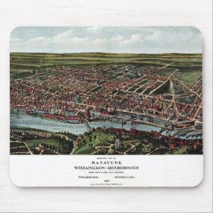 Vintage Map of Philadelphia Mouse Pad