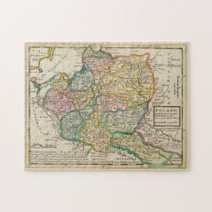 Vintage Map of Poland (1736) Jigsaw Puzzle