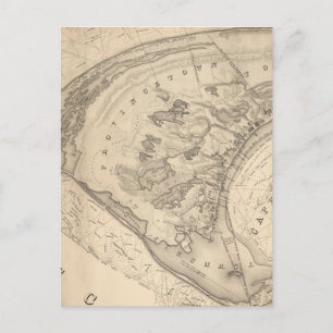 Vintage Map of Provincetown (1836) Postcard
