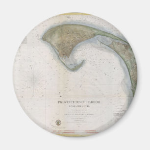 Vintage Map of Provincetown Magnet