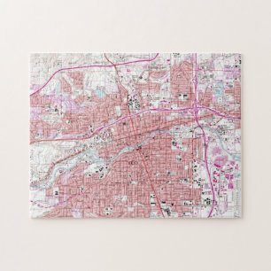 Vintage Map of Reno Nevada (1967) Jigsaw Puzzle