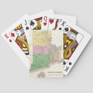 Vintage Map of Rhode Island (1827) Playing Cards