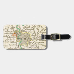 Vintage Map of ROME Luggage Tag