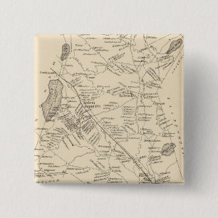 Vintage Map of Salem Massachusetts (1892) 15 Cm Square Badge
