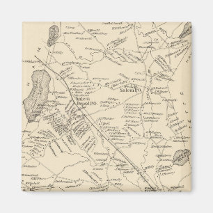 Vintage Map of Salem Massachusetts (1892) Magnet