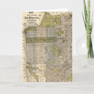 Vintage Map of San Francisco (1932) Card