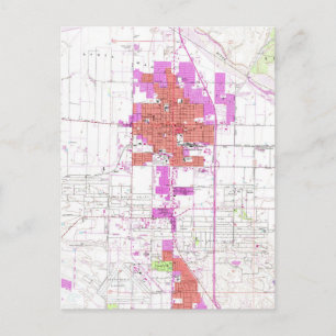 Vintage Map of Santa Maria California (1959) Postcard
