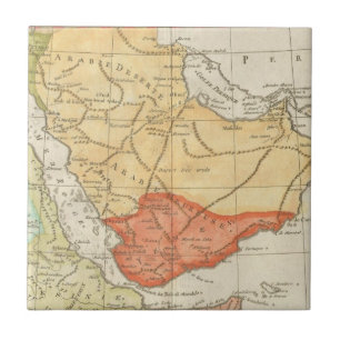 Vintage Map of Saudi Arabia (1780) Ceramic Tile