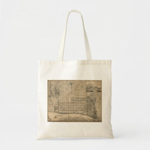 Vintage Map of Savannah Georgia 19th Century Tote Bag